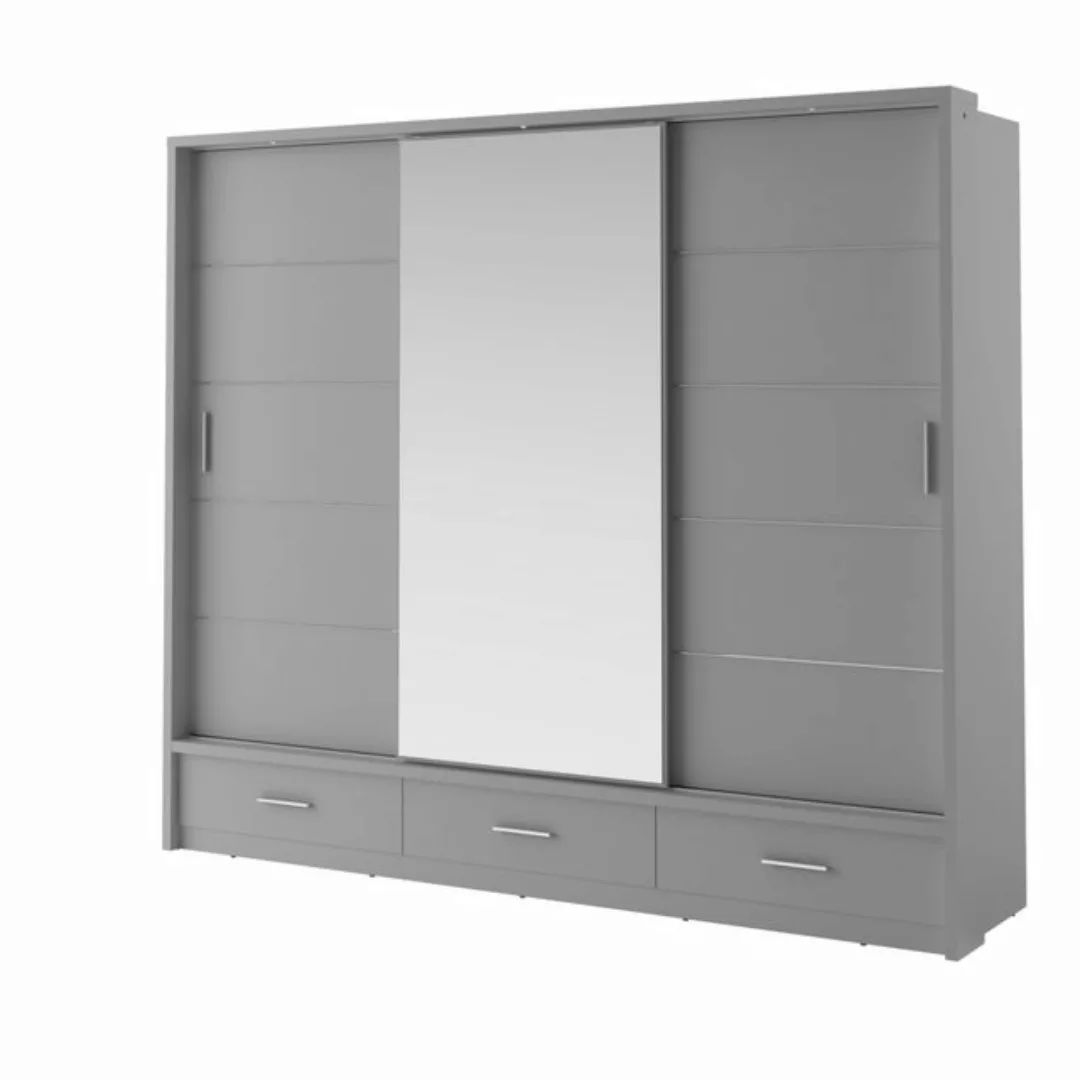 Compleo Kleiderschrank ARTI 01 mit 3 Schubladen, mit Spiegel, 3-türig Schwe günstig online kaufen