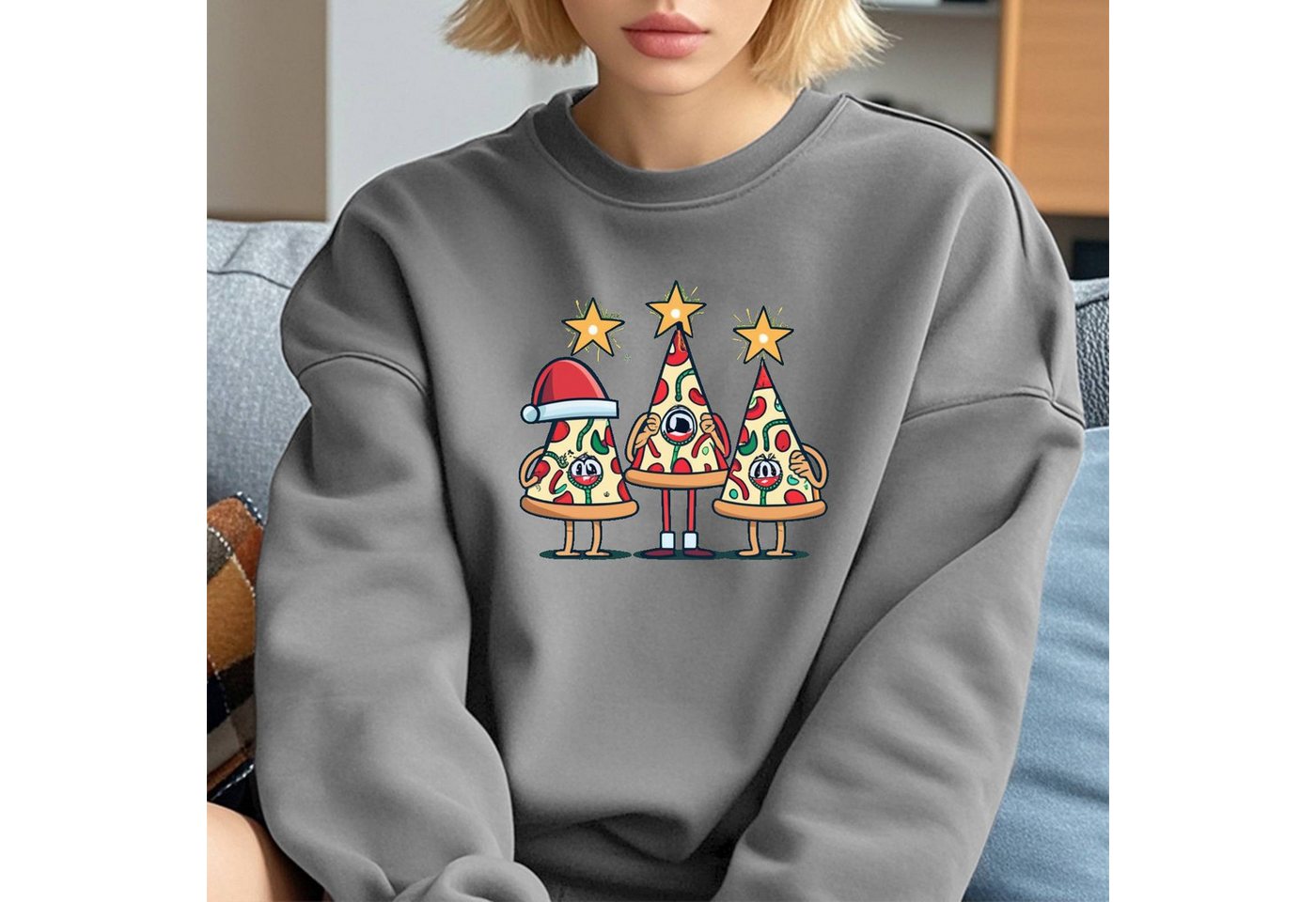 MC Star Sweatshirt Damen Sweatshirt Weihnachtspullover Weihnachtspulli Weih günstig online kaufen