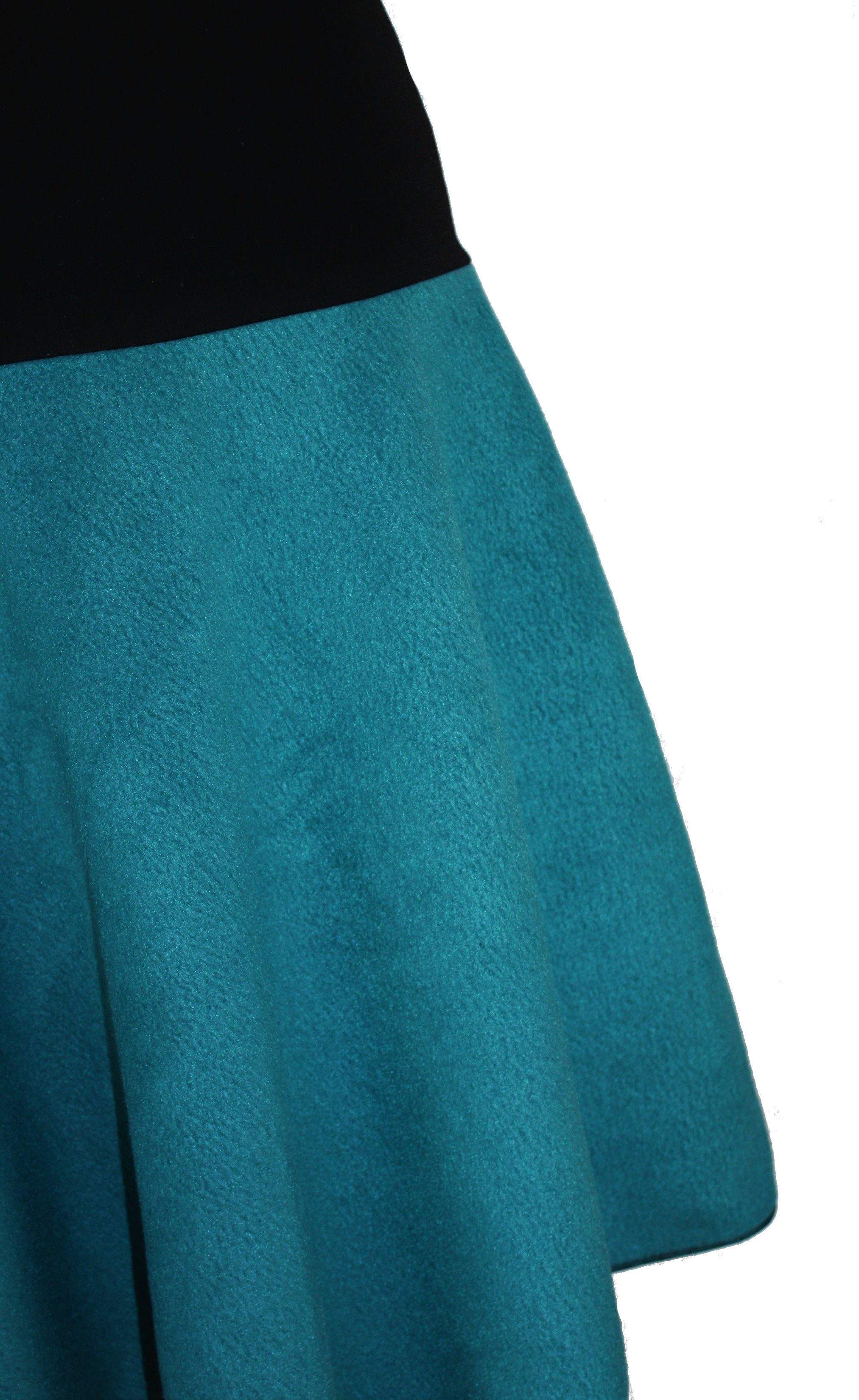 dunkle design A-Linien-Rock Fleece 57cm elastischer günstig online kaufen