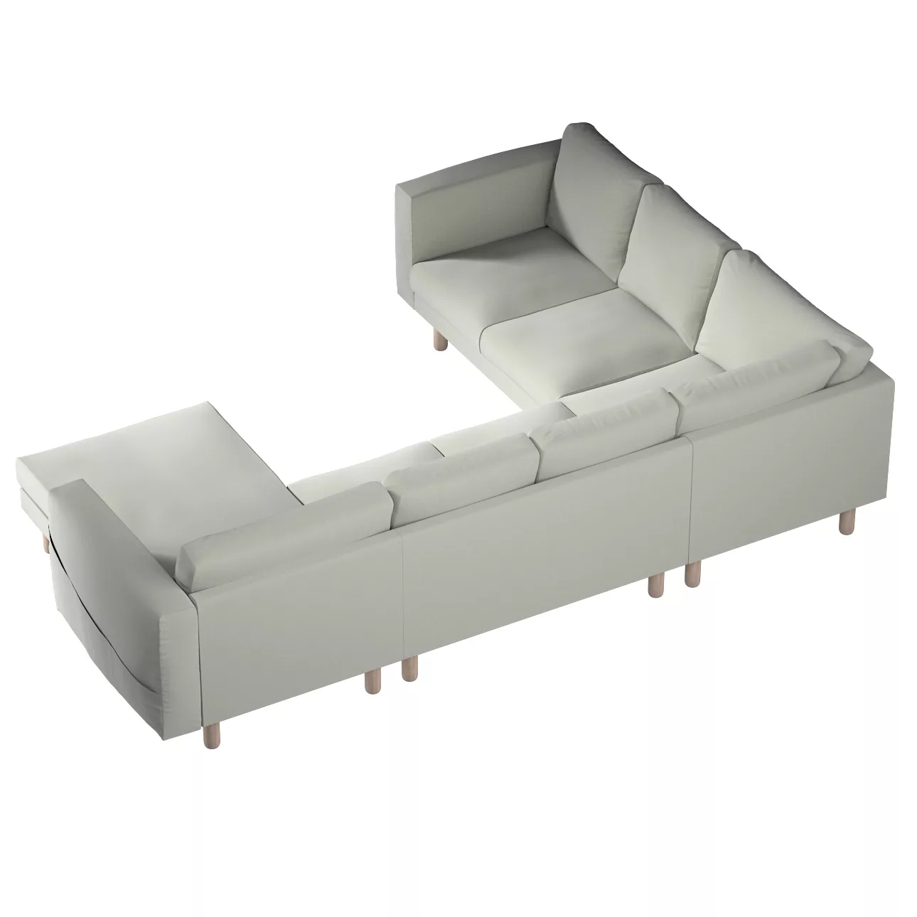 Bezug für Norsborg 5-Sitzer Ecksofa mit Recamiere, mintgrün, Norsborg Bezug günstig online kaufen