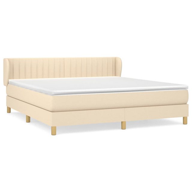 vidaXL Boxspringbett mit Matratze Creme 180x200 cm Stoff1378581 günstig online kaufen