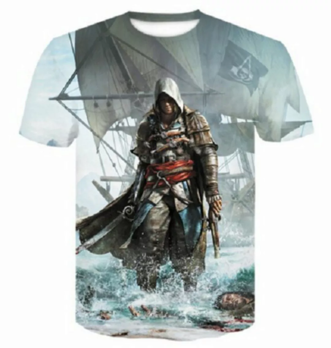 Tinisu T-Shirt 3D-Druck T-Shirt - Unisex/Rundhals - Gaming - Assassin's Cre günstig online kaufen