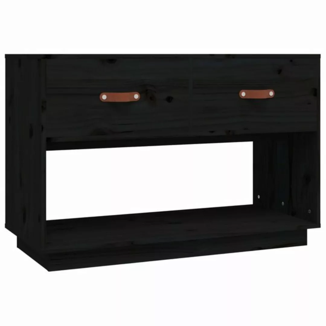 furnicato TV-Schrank Schwarz 90x40x60 cm Massivholz Kiefer (1-St) günstig online kaufen