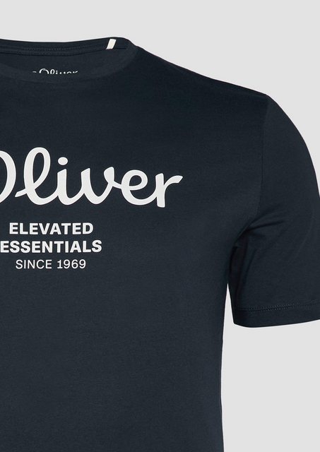 s.Oliver Kurzarmshirt T-Shirt mit Logo-Print günstig online kaufen