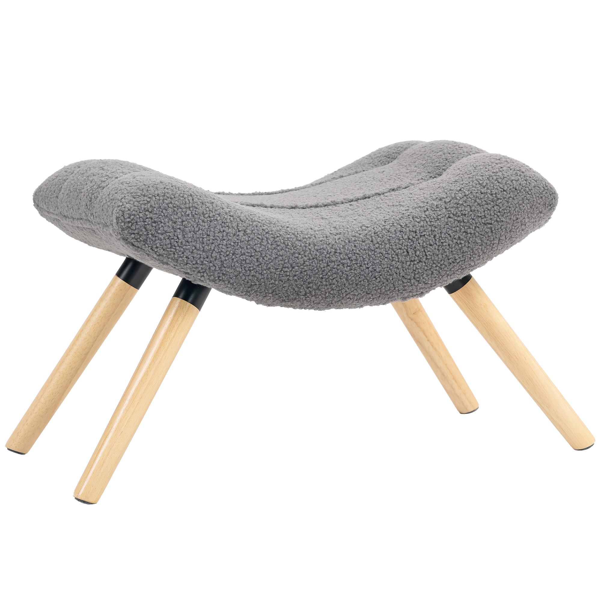 HOMCOM Sitzhocker, Fußhocker mit Berberfleece-Stoff, Polsterhocker bis 120 günstig online kaufen