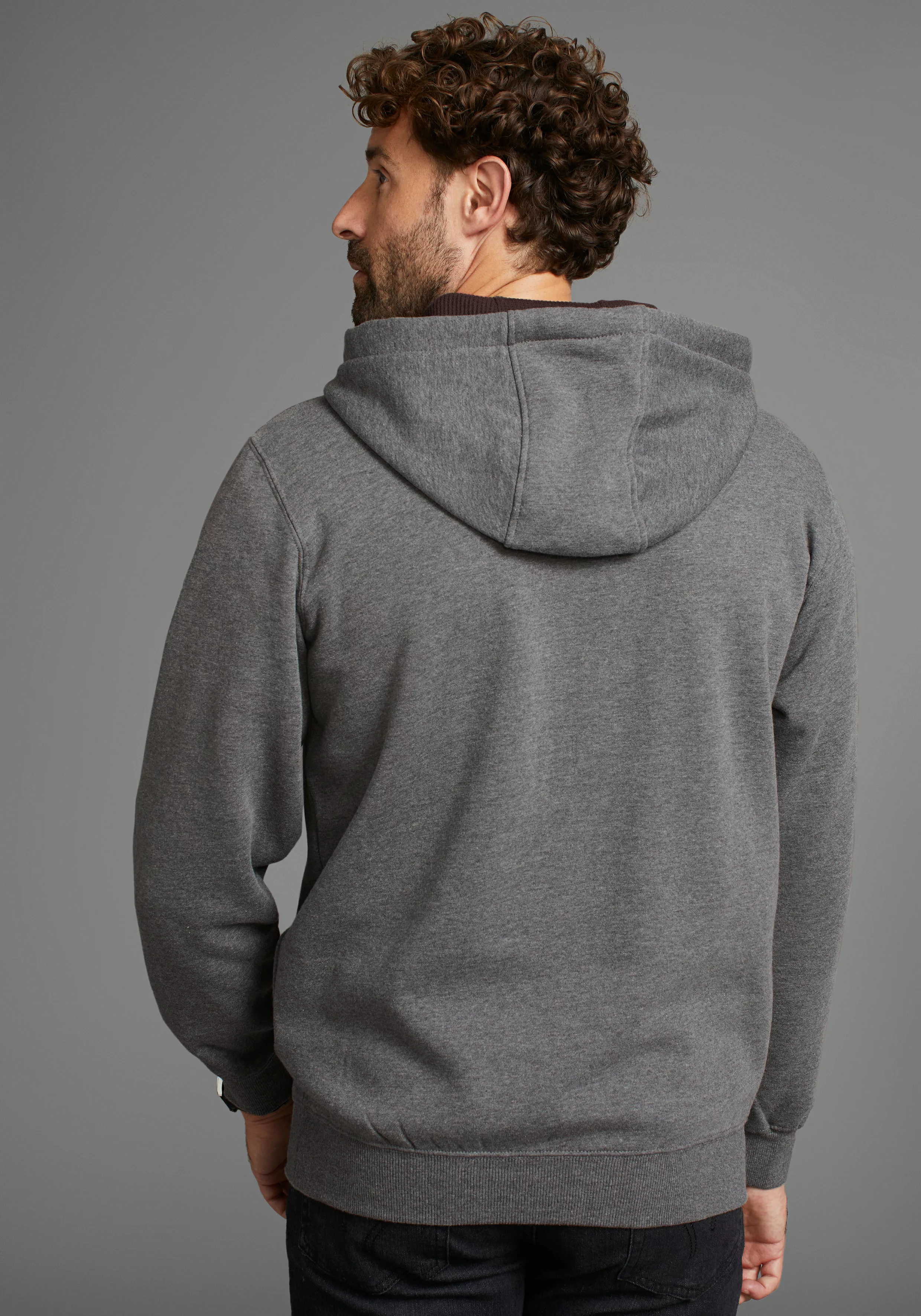 Mans World Kapuzensweatshirt, mit Kontrast- Details günstig online kaufen