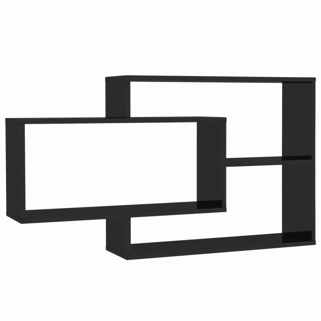 Wandregale Hochglanz-schwarz 104×24×60 Cm Spanplatte günstig online kaufen