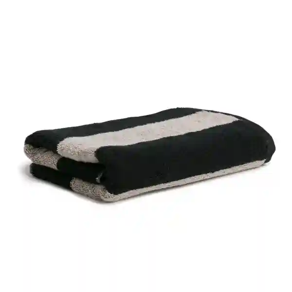 Möve Handtücher Superwuschel Blockstreifen - Farbe: black/cashmere - 082 - günstig online kaufen
