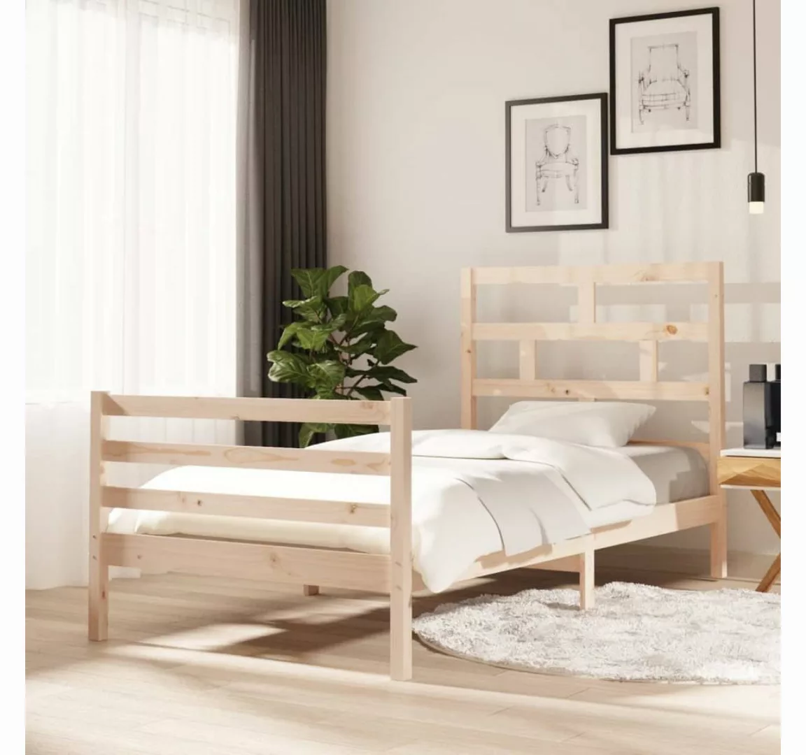 vidaXL Bett Massivholzbett Kiefer 100x200 cm günstig online kaufen