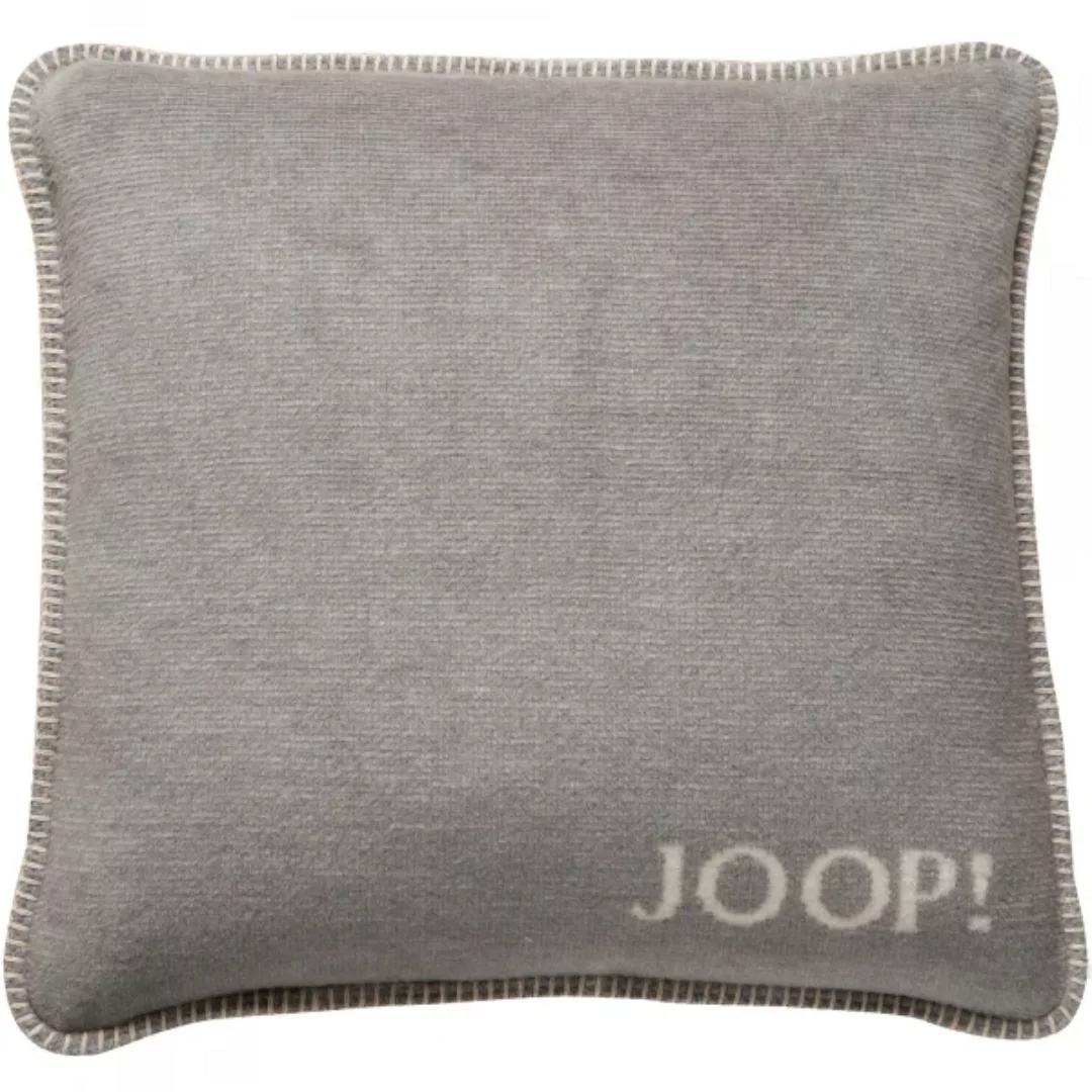 JOOP! Kissenhülle Melange-Doubleface - Größe: 50x50 cm - Farbe: Silber-Natu günstig online kaufen