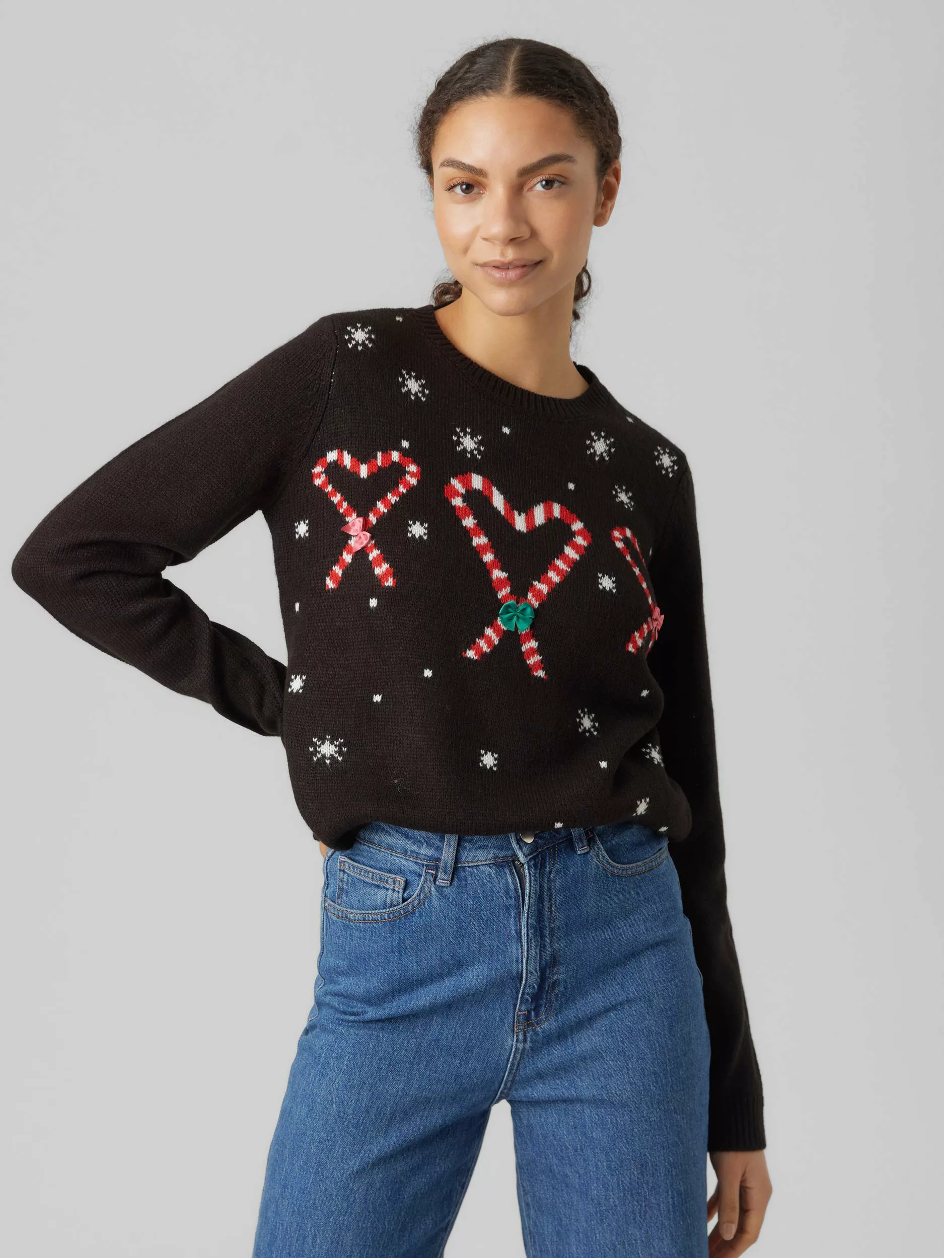 Vero Moda Weihnachtspullover "VMCANDYHEART LS O-NECK PULLOVER XMAS" günstig online kaufen