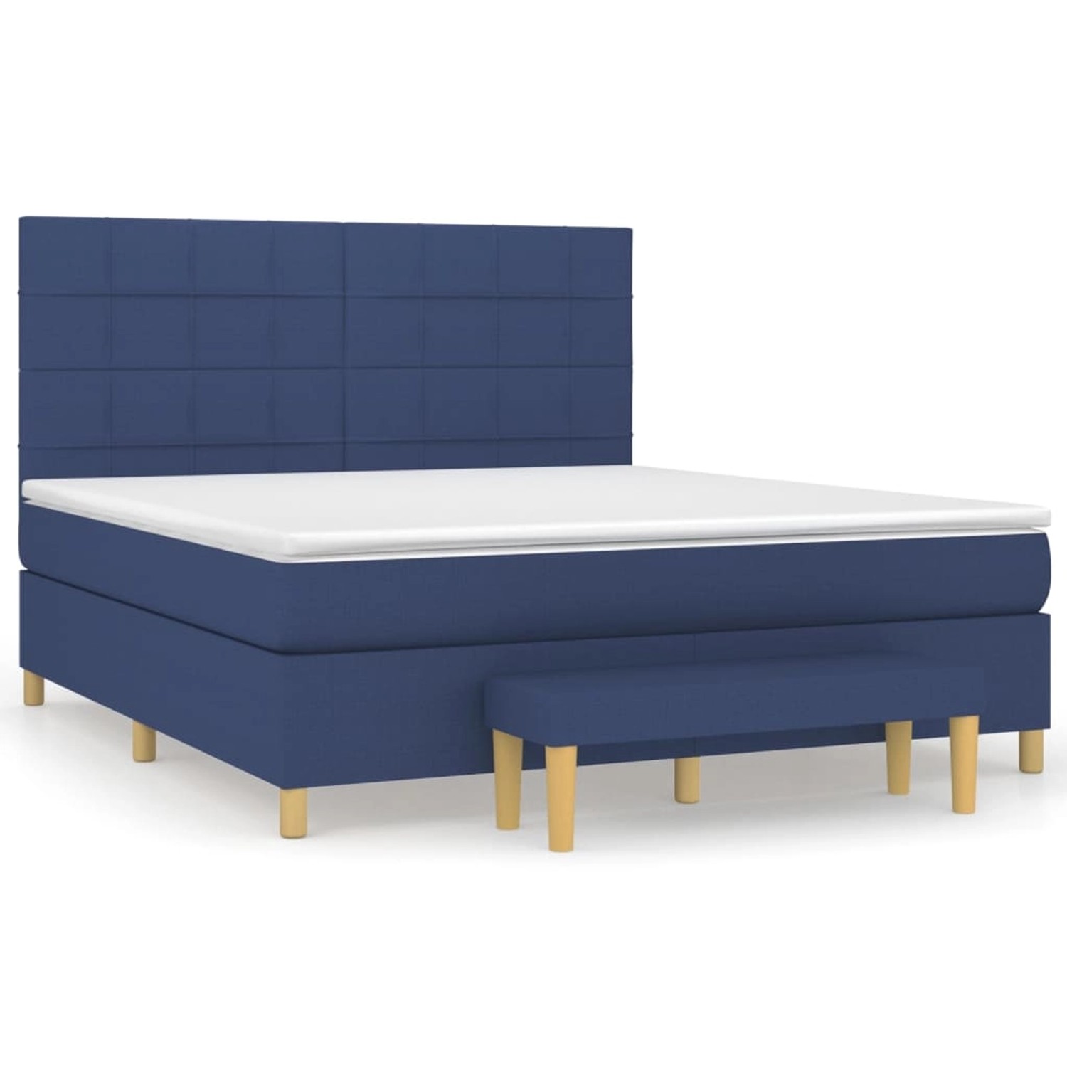 vidaXL Boxspringbett mit Matratze Blau 180x200 cm Stoff1359268 günstig online kaufen