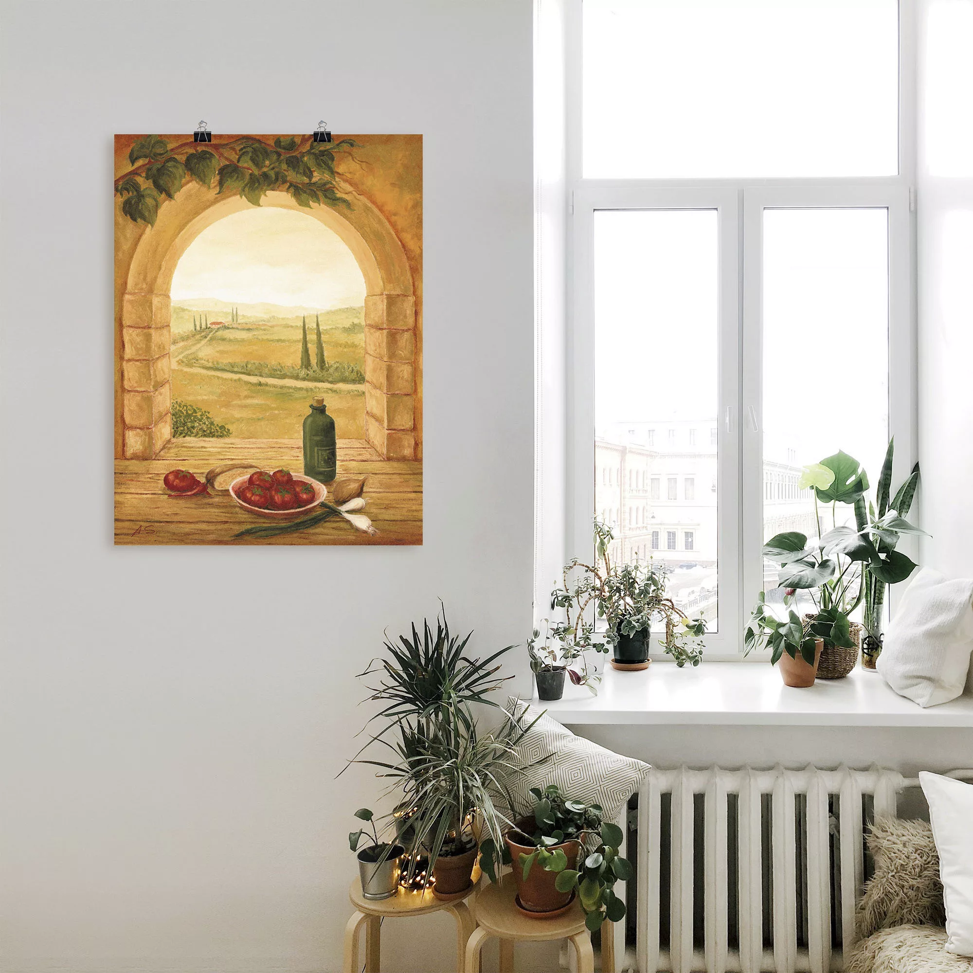 Artland Wandbild "Fensterblick", Fensterblick, (1 St.), als Leinwandbild, P günstig online kaufen