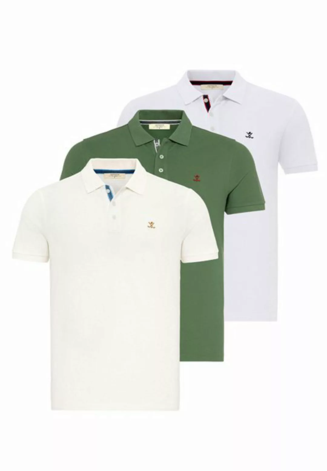 Antioch Poloshirt Elroy - Polo Neck - 3 Pack - Short Sleeve - Regular Fit günstig online kaufen