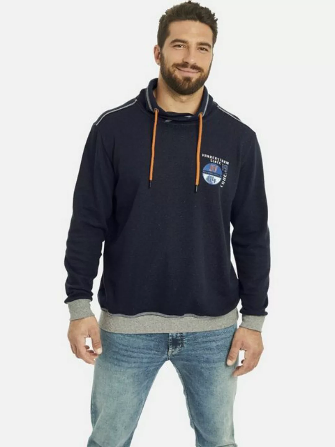 Jan Vanderstorm Sweatshirt JARMUND mit elastischem Saumbund günstig online kaufen