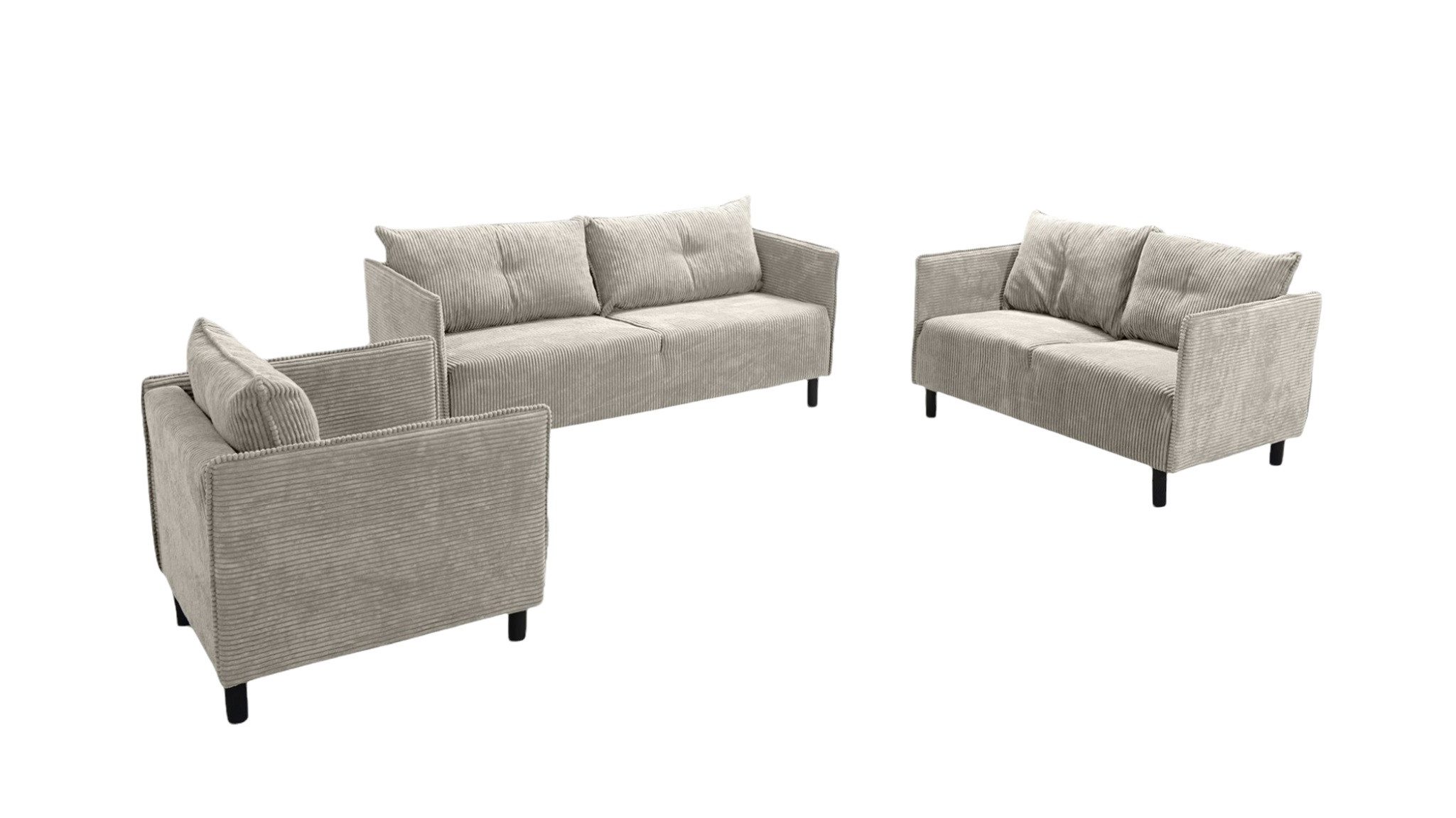 Fun Möbel Polstergarnitur Sofaset Designersofa DECLAN günstig online kaufen