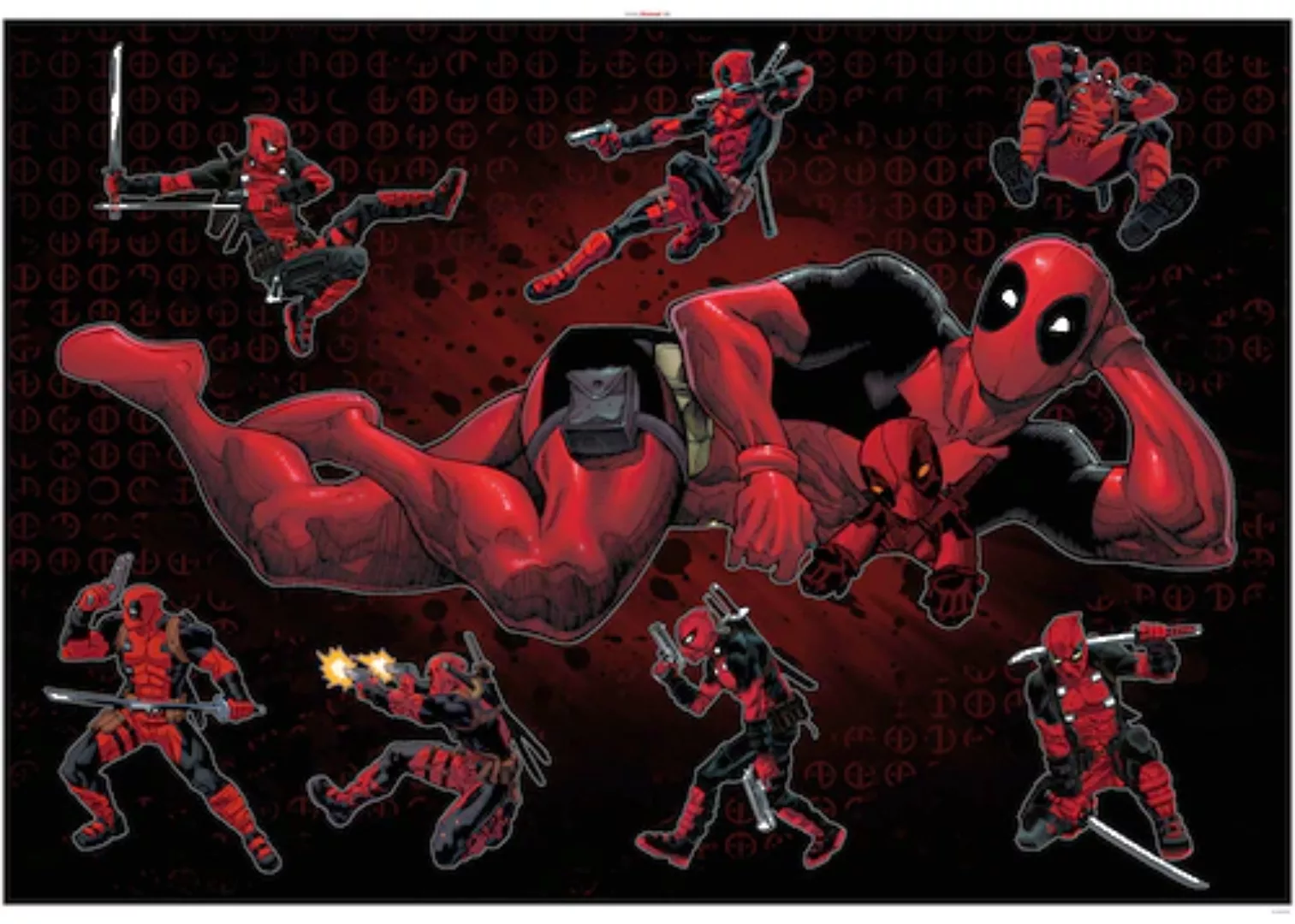 KOMAR Wandtattoo - Deadpool Posing  - Größe 100 x 70 cm mehrfarbig Gr. one günstig online kaufen