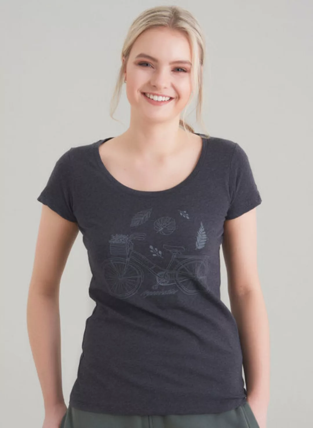 Damenshirt Vorne Mit Alloverdruck Aus 100% Bio Baumwolle günstig online kaufen