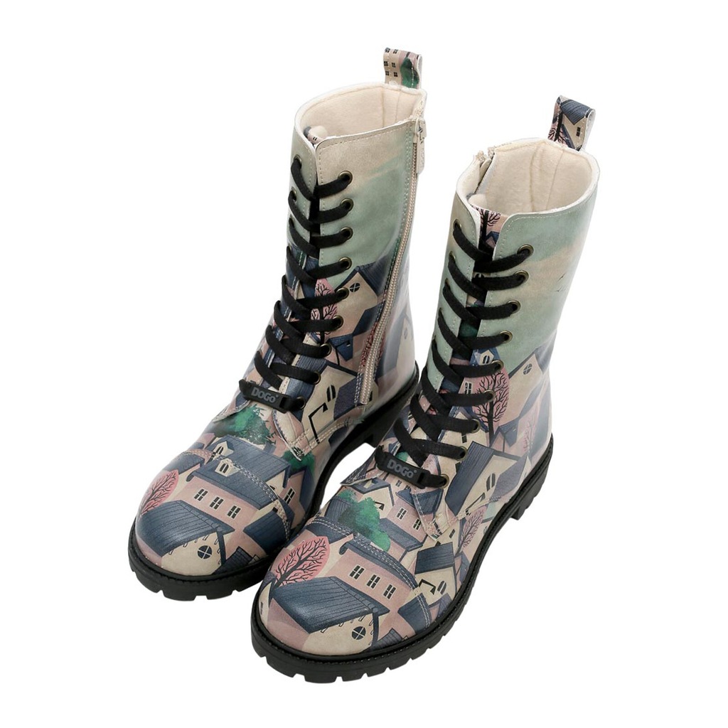 DOGO Schnürboots "Zipsy High-Top Boots Buildings Damen Stiefeletten", Handg günstig online kaufen