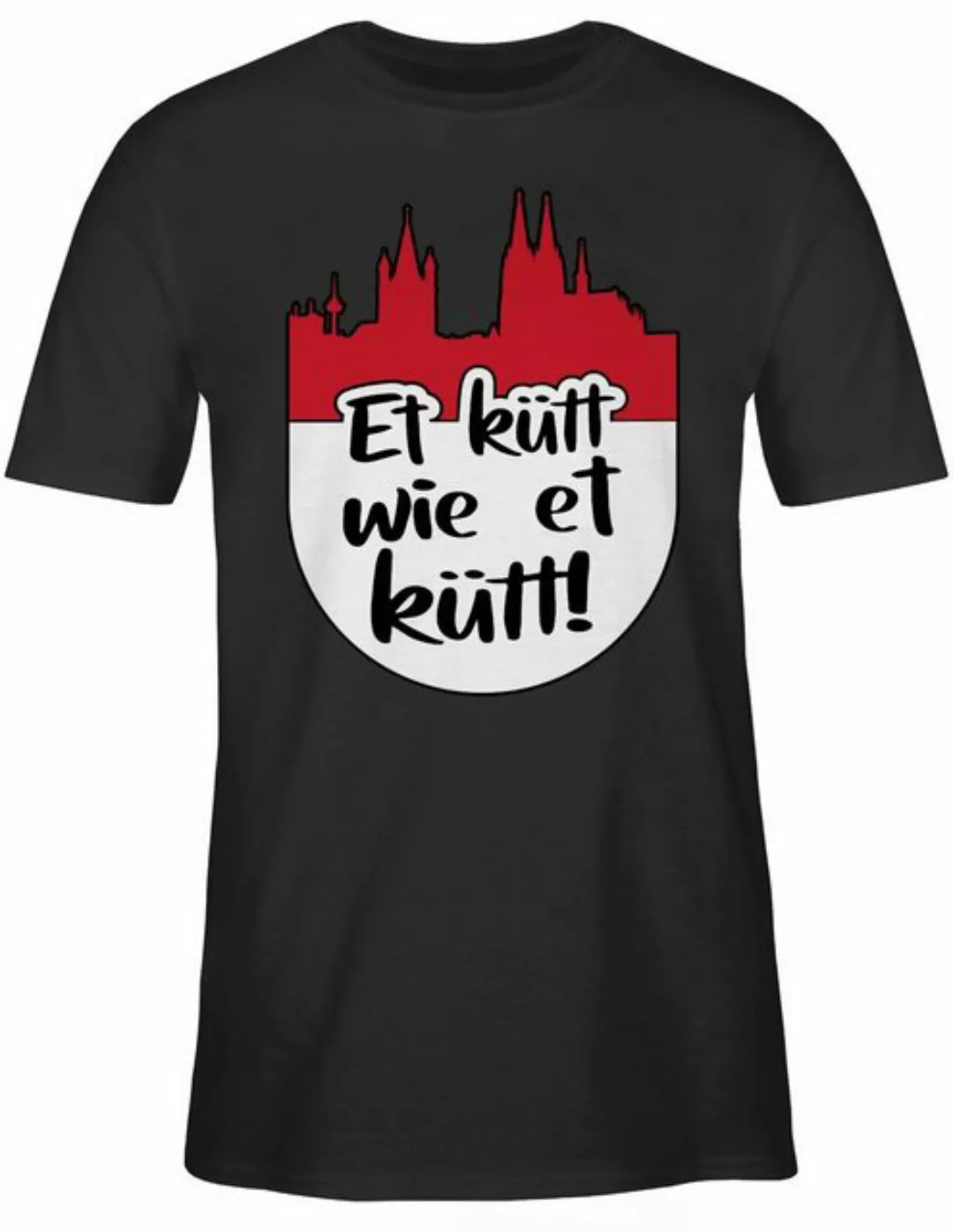 Shirtracer T-Shirt Et kütt wie et kütt! rot weiß - Kölsch Grundgesetz Köln günstig online kaufen