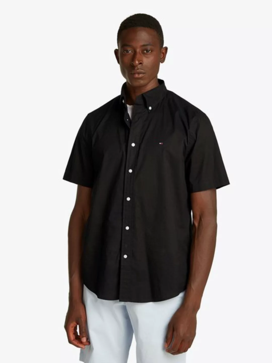 Tommy Hilfiger Kurzarmhemd FLEX POPLIN SOLID S/S SHIRT günstig online kaufen