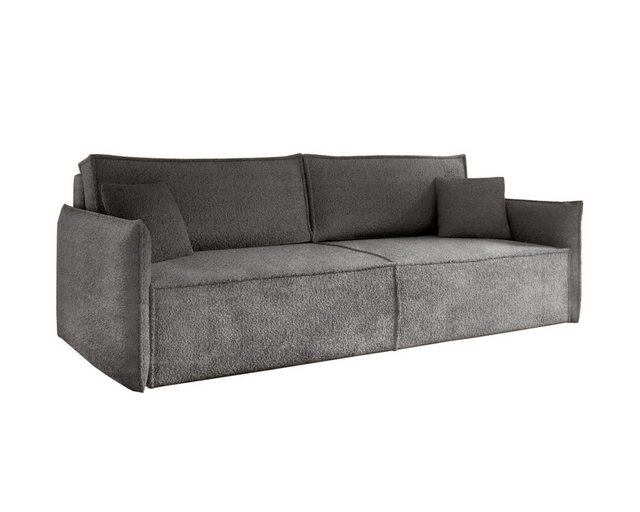 Deine Möbel 24 Sofa LILA 221 cm breit Sofa Wohnzimmer Couch Boucle, Creme B günstig online kaufen