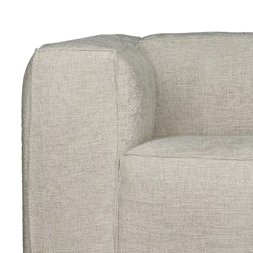 Dreisitzer Sofa in Beige meliert Strukturstoff Bezug günstig online kaufen