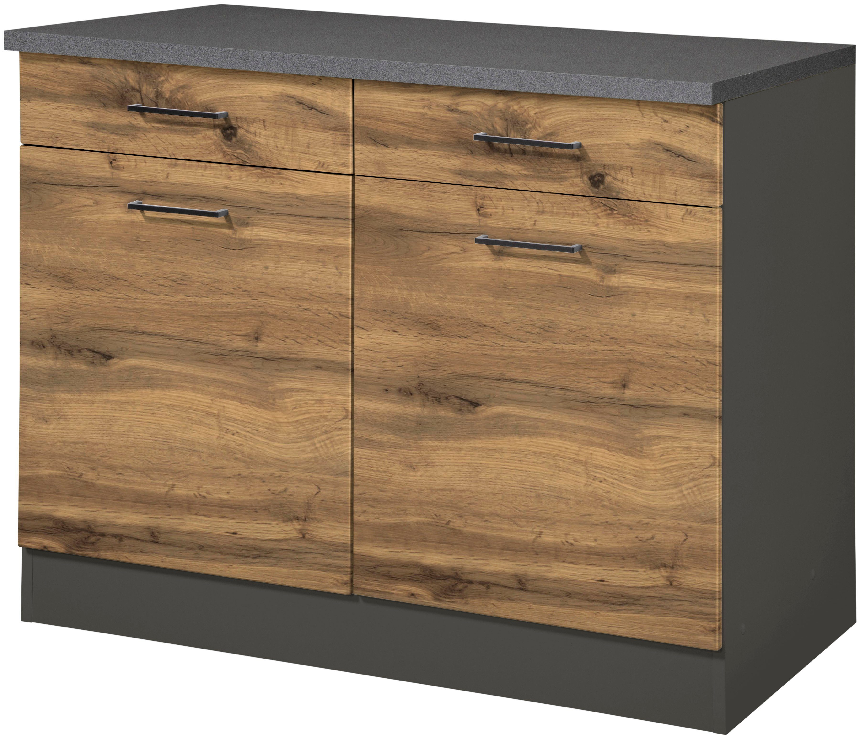 KOCHSTATION Unterschrank "KS-Trier", Breite 100 cm, für viel Stauraum günstig online kaufen