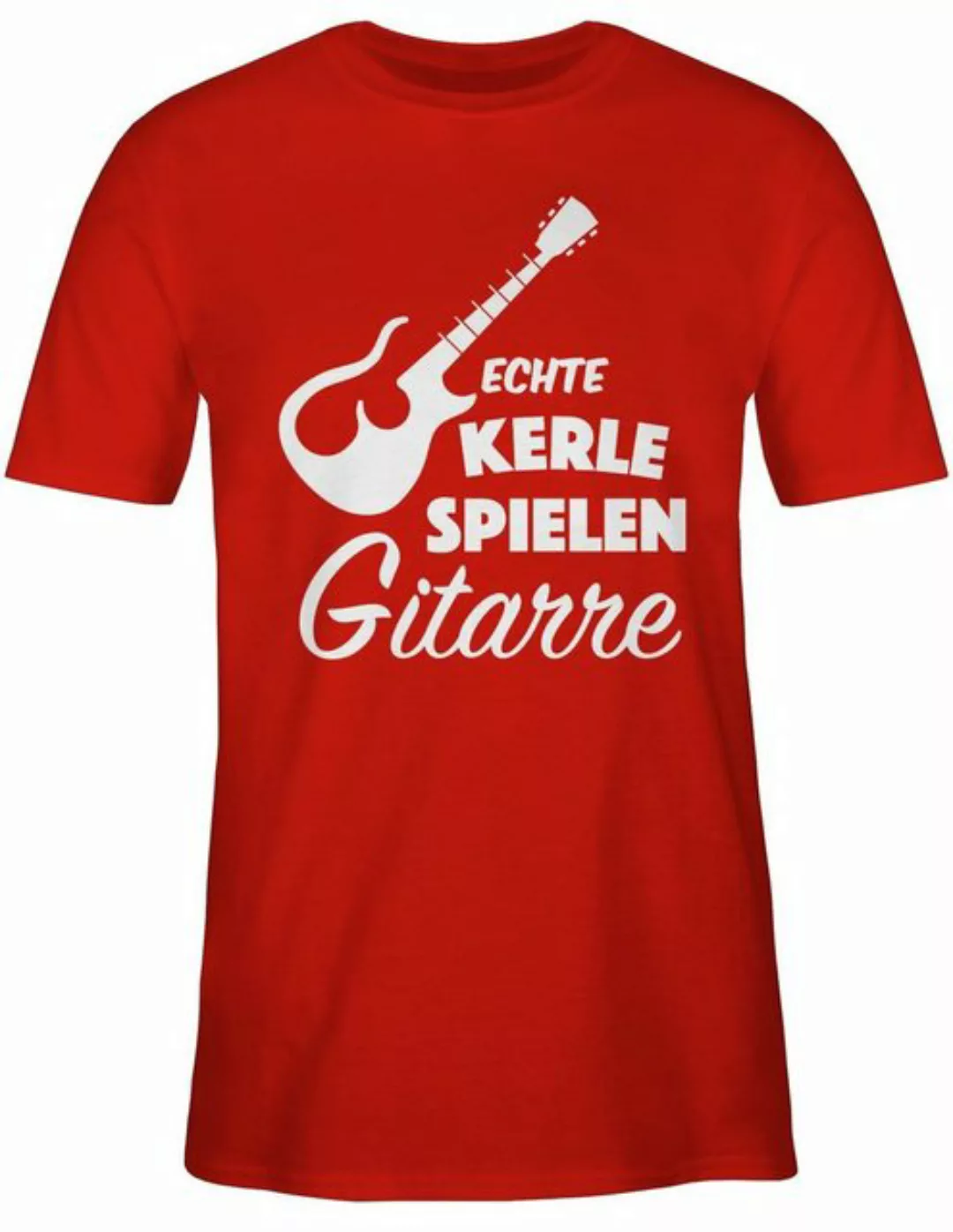 Shirtracer T-Shirt Echte Kerle spielen Gitarre Musik Instrument Zubehör günstig online kaufen