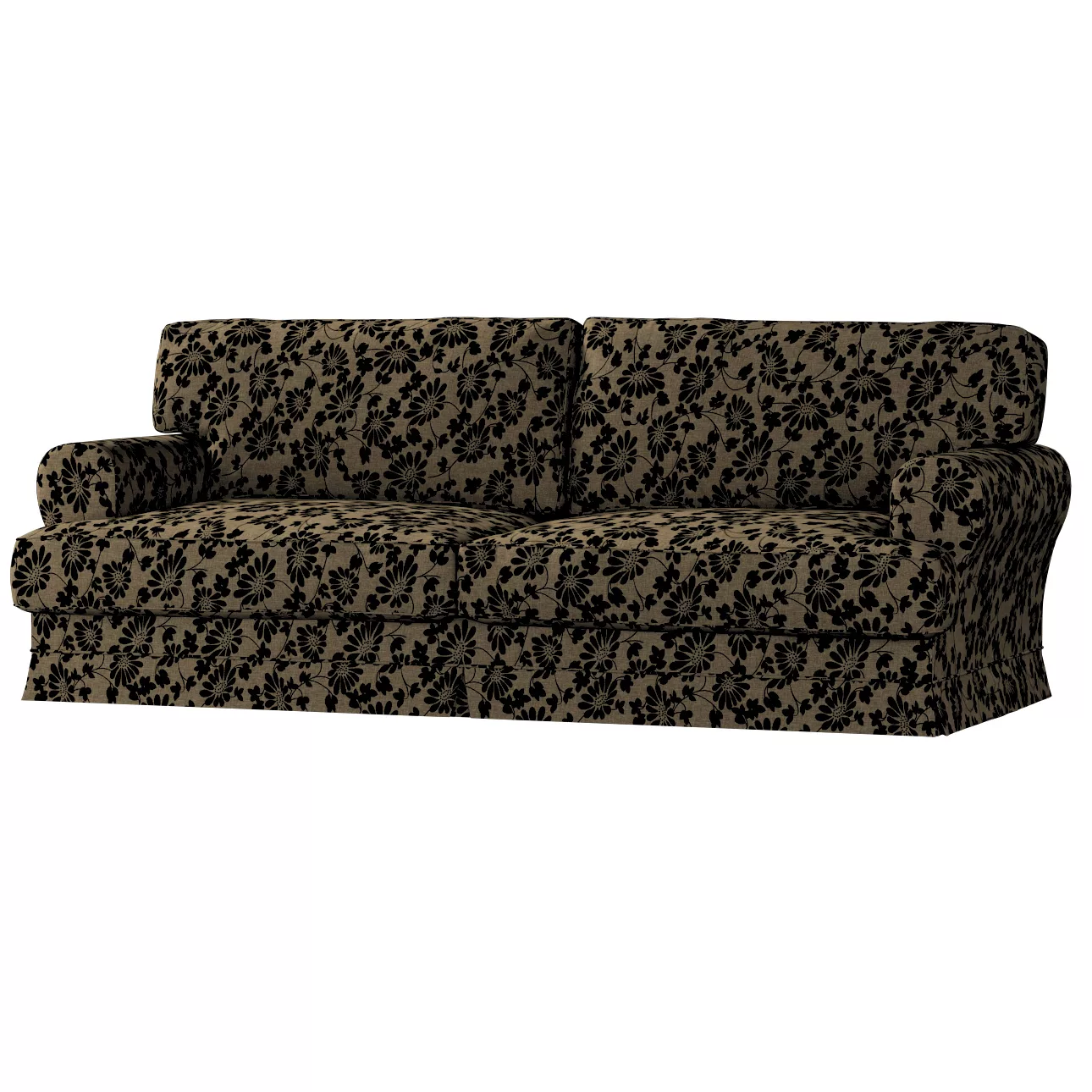 Bezug für Ekeskog Schlafsofa, beige-schwarz, Bezug für Ekeskog Schlafsofa, günstig online kaufen