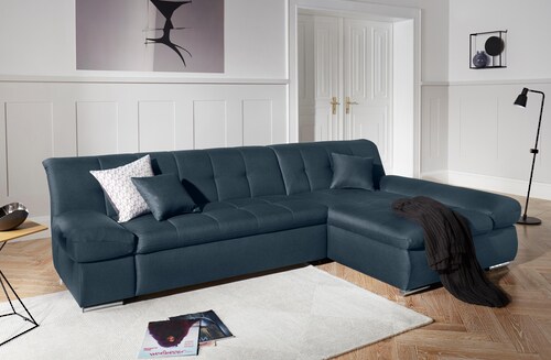 DOMO collection Ecksofa "Mona L-Form", wahlweise mit Bettfunktion günstig online kaufen