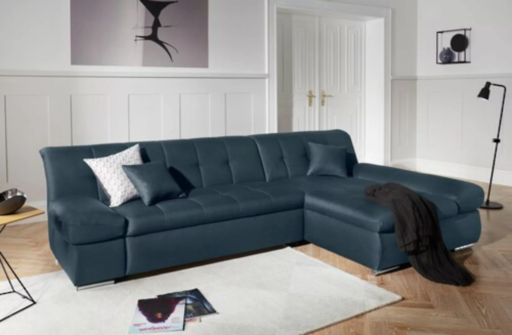 DOMO collection Ecksofa "Mona L-Form", wahlweise mit Bettfunktion günstig online kaufen