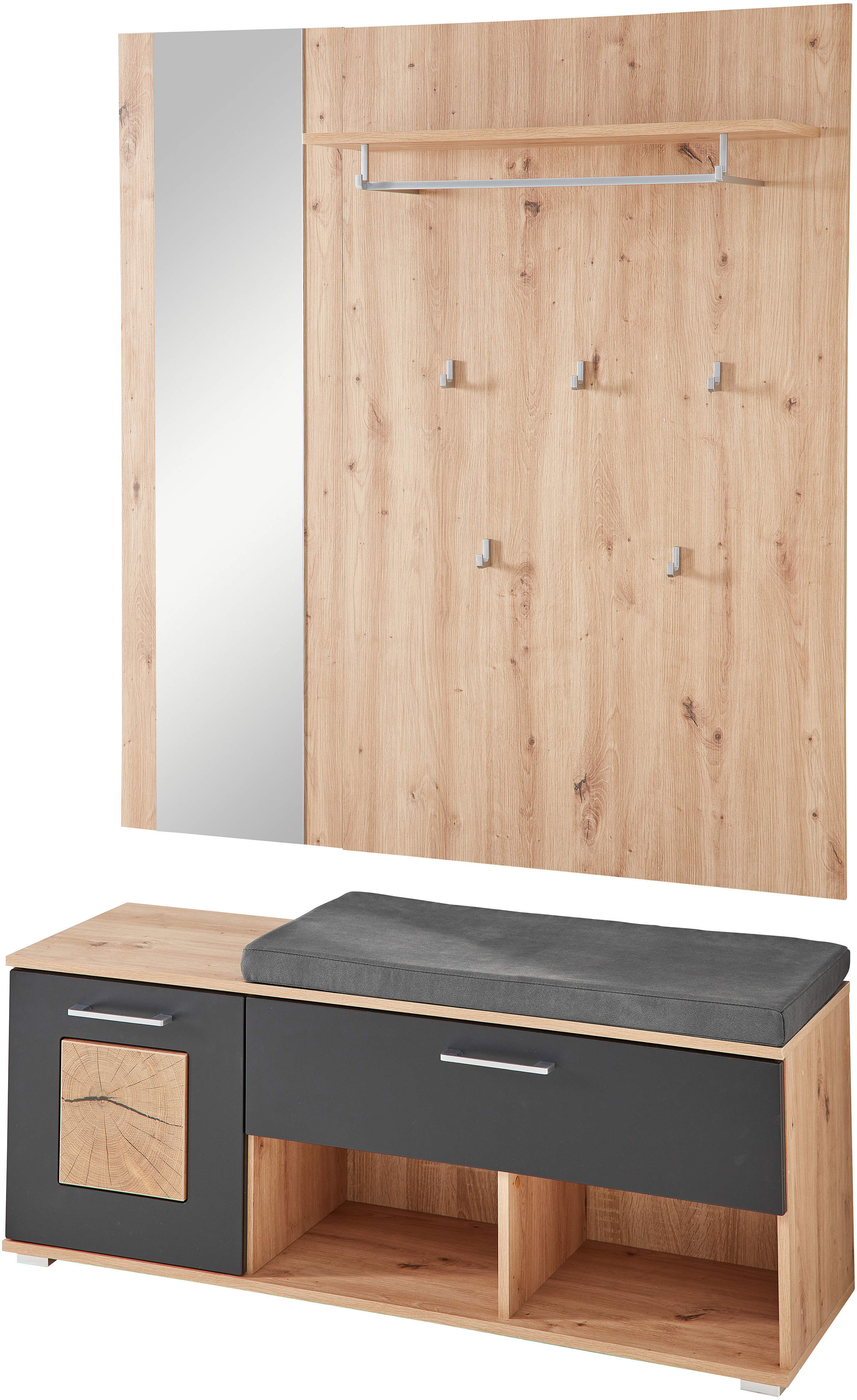 Innostyle Garderobenset "Fun", Gr. (B/H/T) 126x193x38cm, 2-teilig: Sitzbank günstig online kaufen