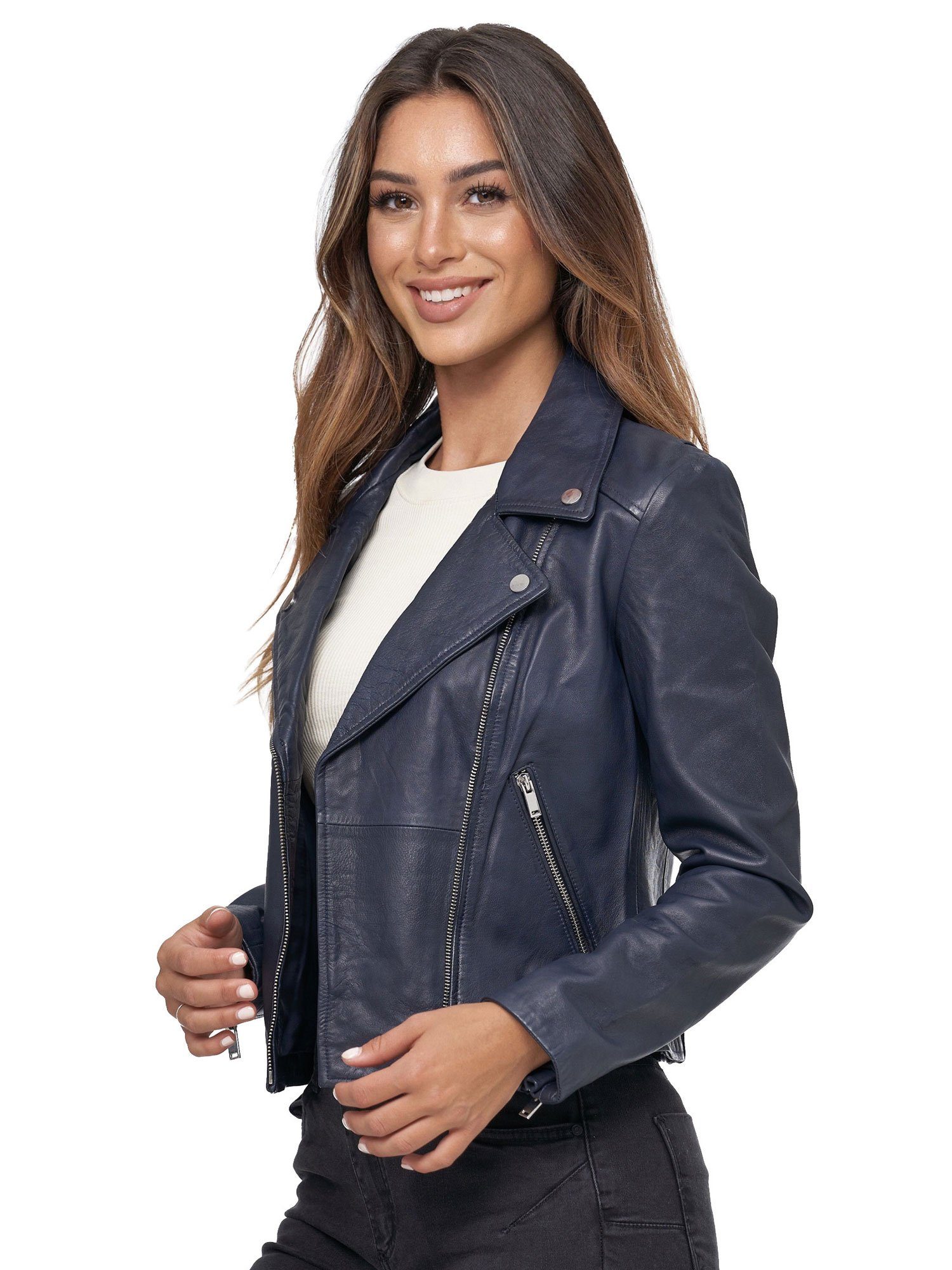 Tazzio Lederjacke F507 Biker Look mit günstig online kaufen