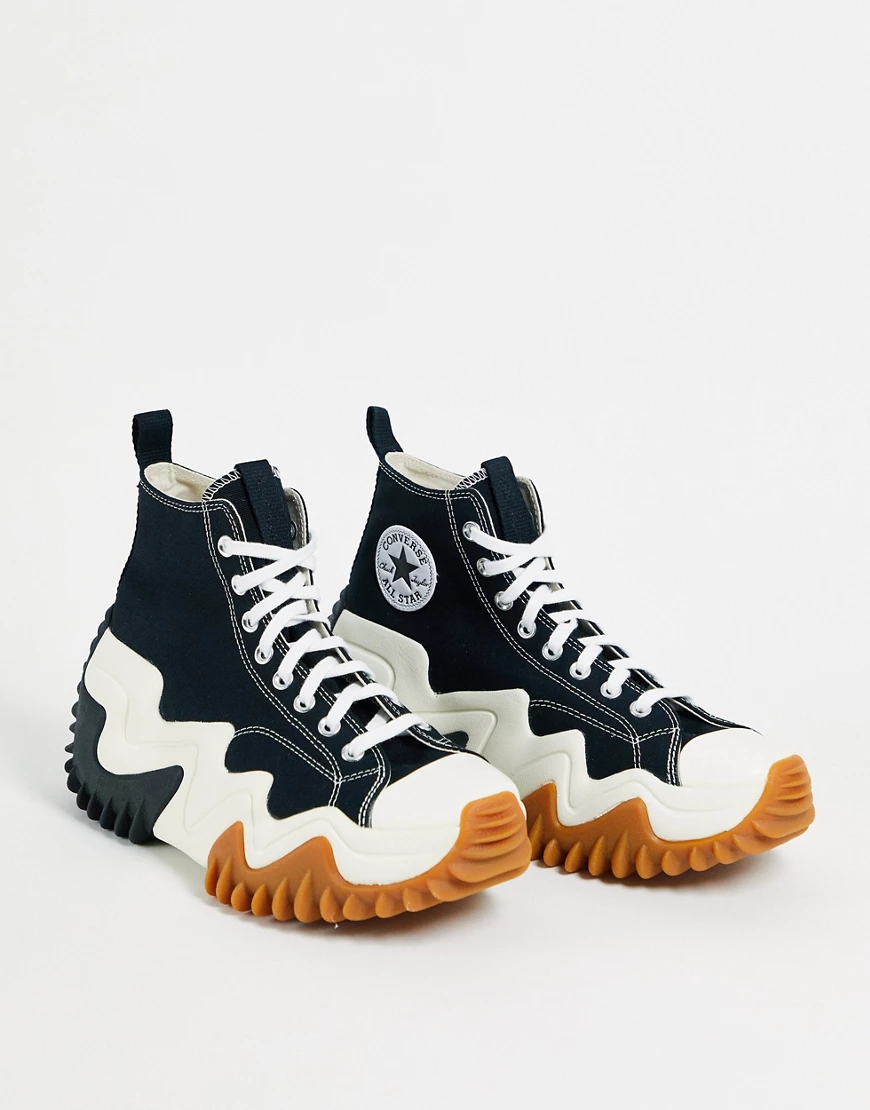 Converse – Run Star Motion – Sneaker in Schwarz/Weiß/Gummi günstig online kaufen