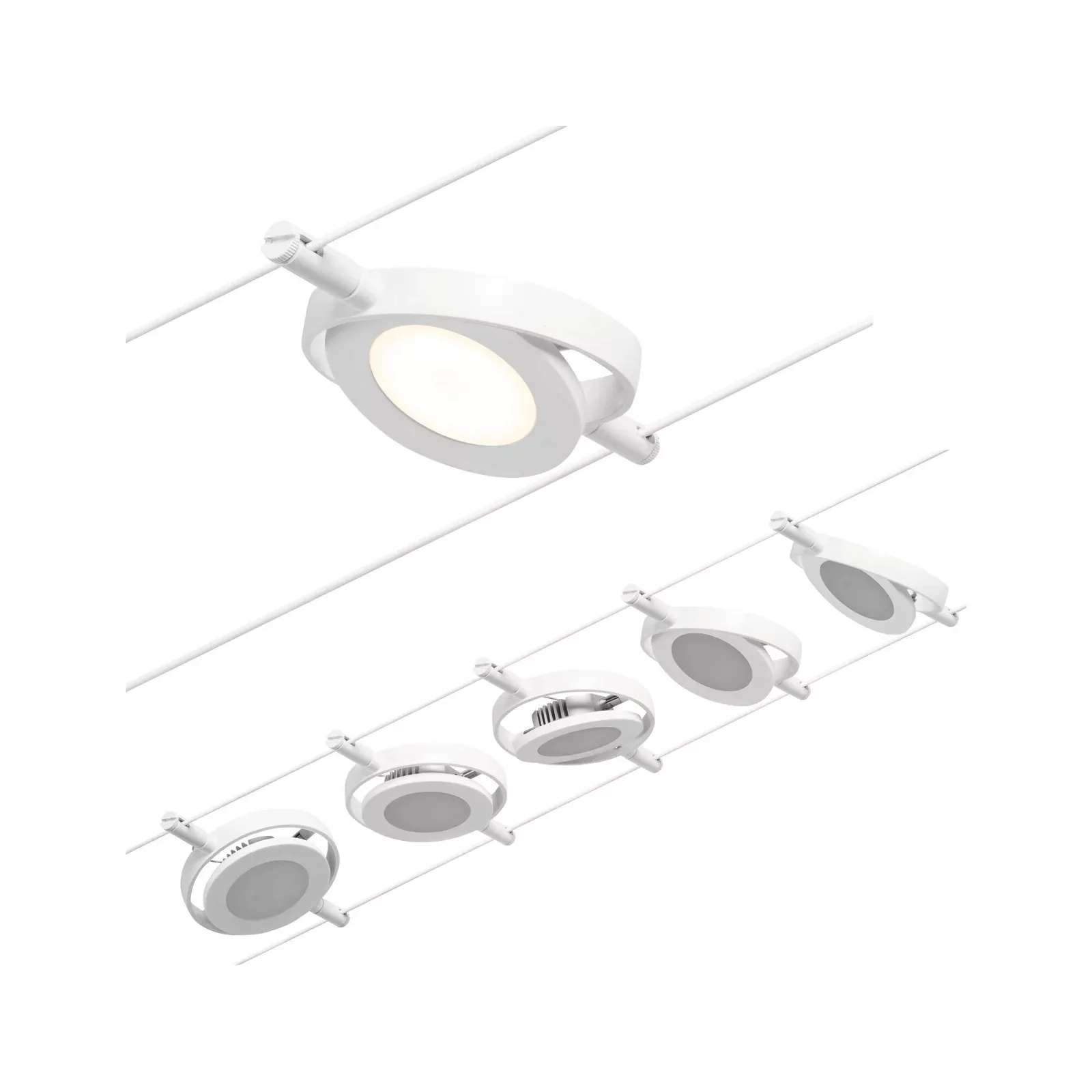 Paulmann "CorDuo LED Seilsystem RoundMac Basisset 5x200lm 5x4,5W 3000K 230/ günstig online kaufen