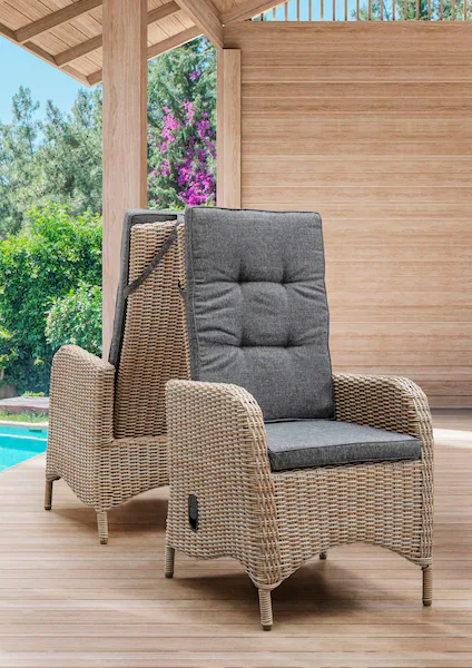 Destiny Gartensessel "PALMA", (Set, 2 St.), Aluminium, Polyrattan, inkl. Au günstig online kaufen