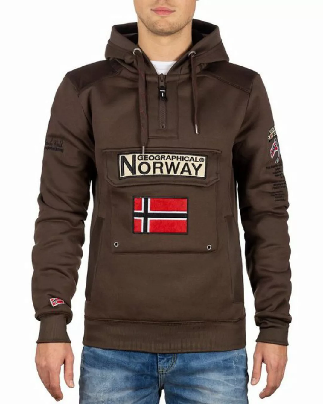 Geographical Norway Kapuzenpullover Herren Hoodie bagymclass Red L mit Norw günstig online kaufen