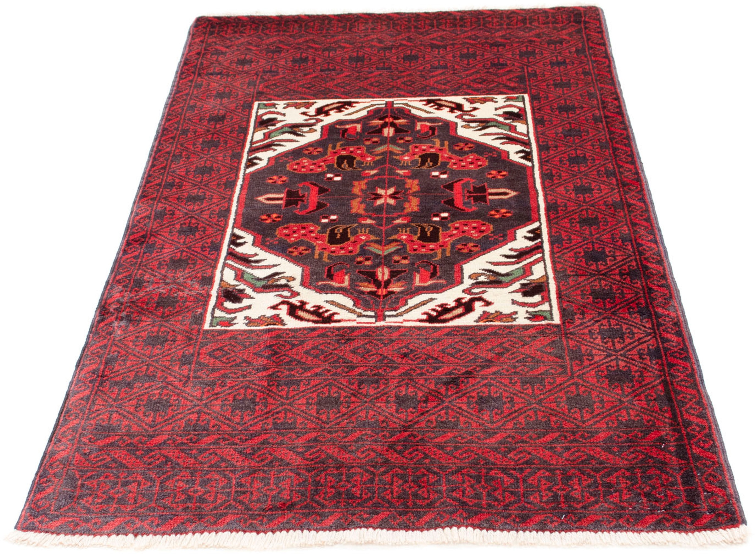 morgenland Orientteppich »Belutsch - 156 x 87 cm - dunkelrot«, rechteckig, günstig online kaufen