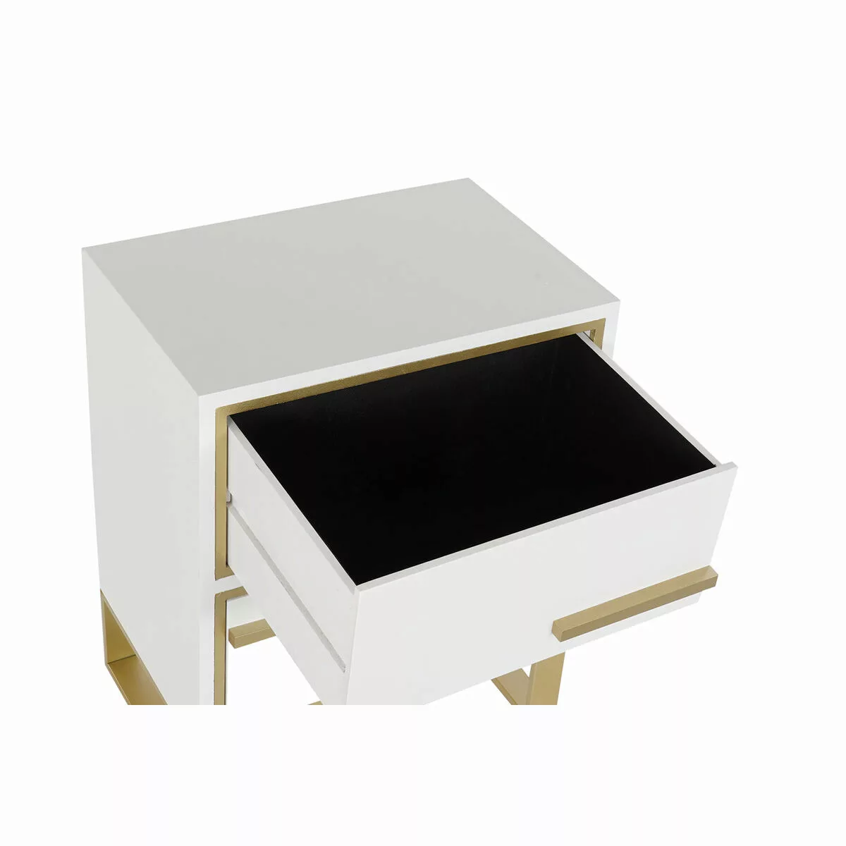 Nachttisch Dkd Home Decor Gold Metall Weiß Holz Mdf (45 X 30 X 56 Cm) günstig online kaufen