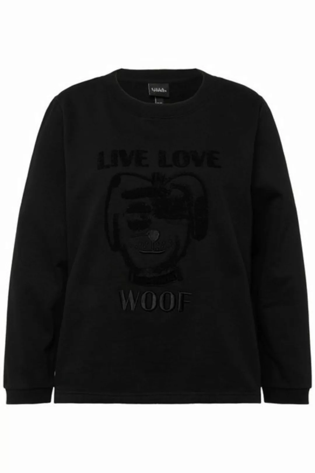 Ulla Popken Sweatshirt Sweatshirt Hunde Classic Rundhals Langarm günstig online kaufen