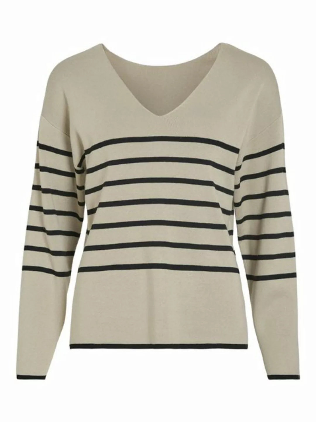 Vila Strickpullover VIOSTRIA V-NECK L/S REV TOP-NOOS günstig online kaufen