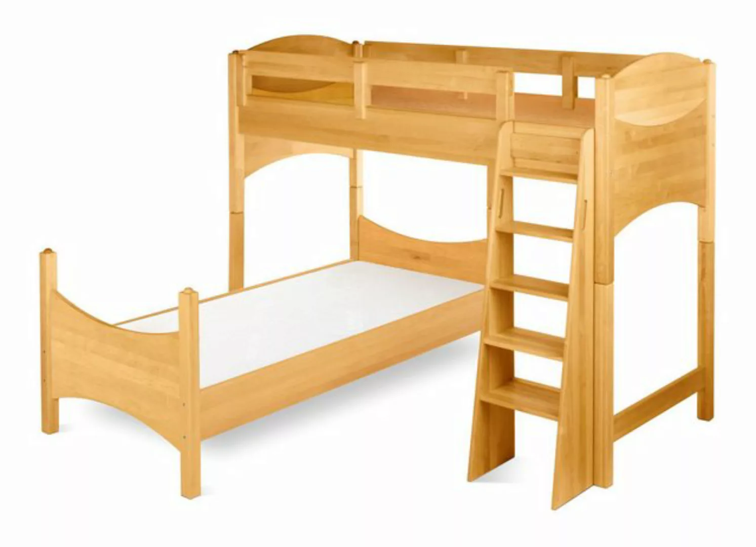 BioKinder - Das gesunde Kinderzimmer Etagenbett Noah, 90x200 cm versetzt günstig online kaufen