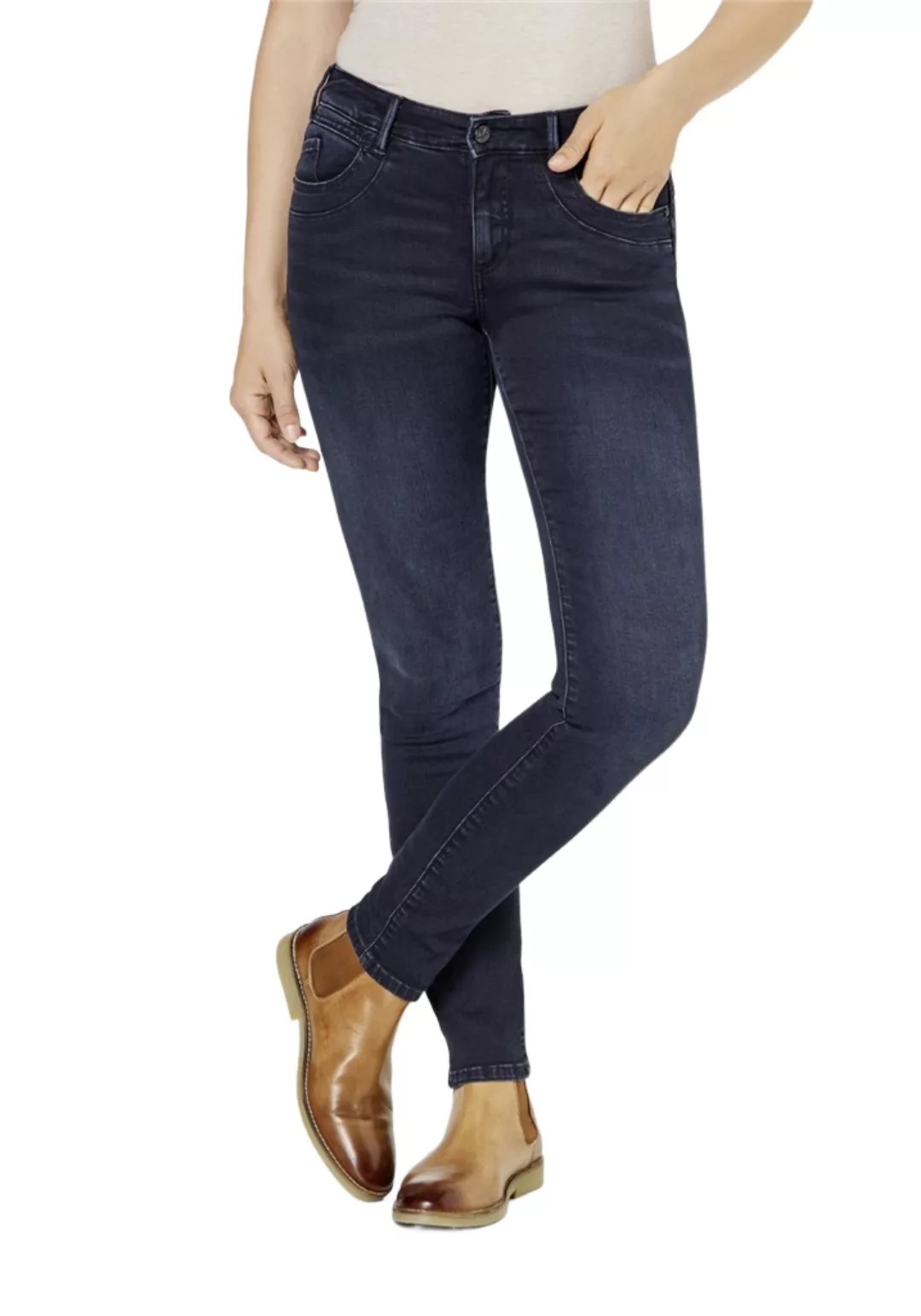 Paddock`s Damen Jeans LUCY SHAPE DENIM - Skinny Fit - Blau - Blue Black Dar günstig online kaufen