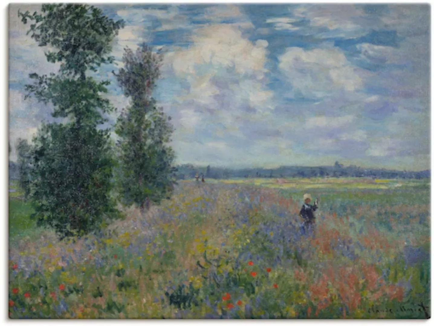 Artland Leinwandbild »Poppies (in der Nähe von Argenteuil)«, Felder, (1 St. günstig online kaufen