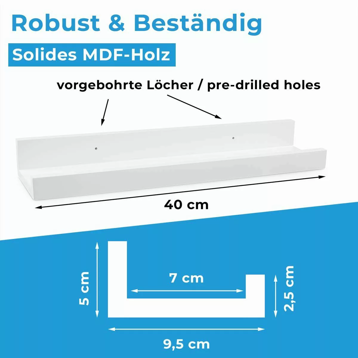 PHOTOLINI Wandregal Bilderleiste, Schweberegal 2er Set günstig online kaufen