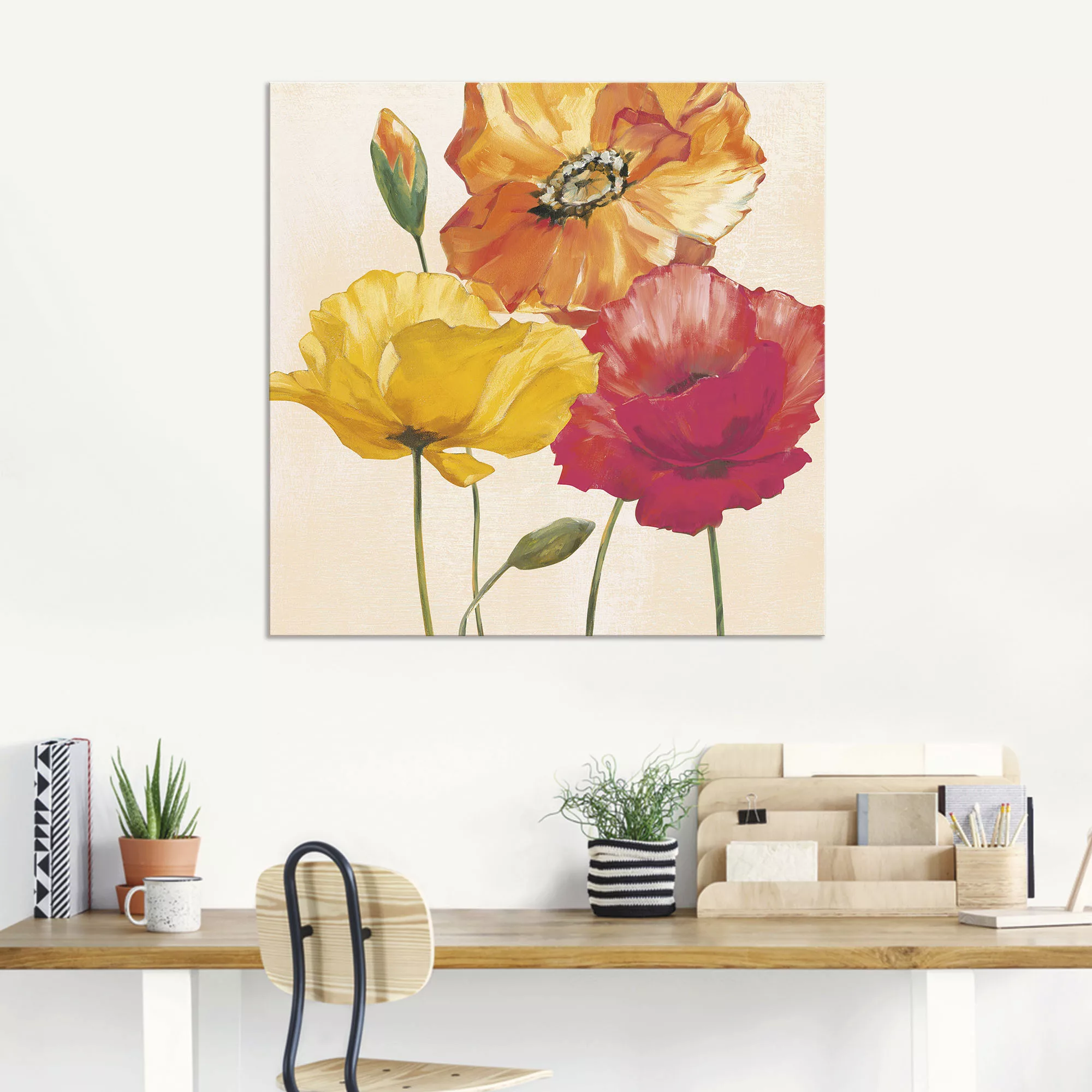 Artland Wandbild "Bunte Mohnblumen I", Blumenbilder, (1 St.), als Alubild, günstig online kaufen
