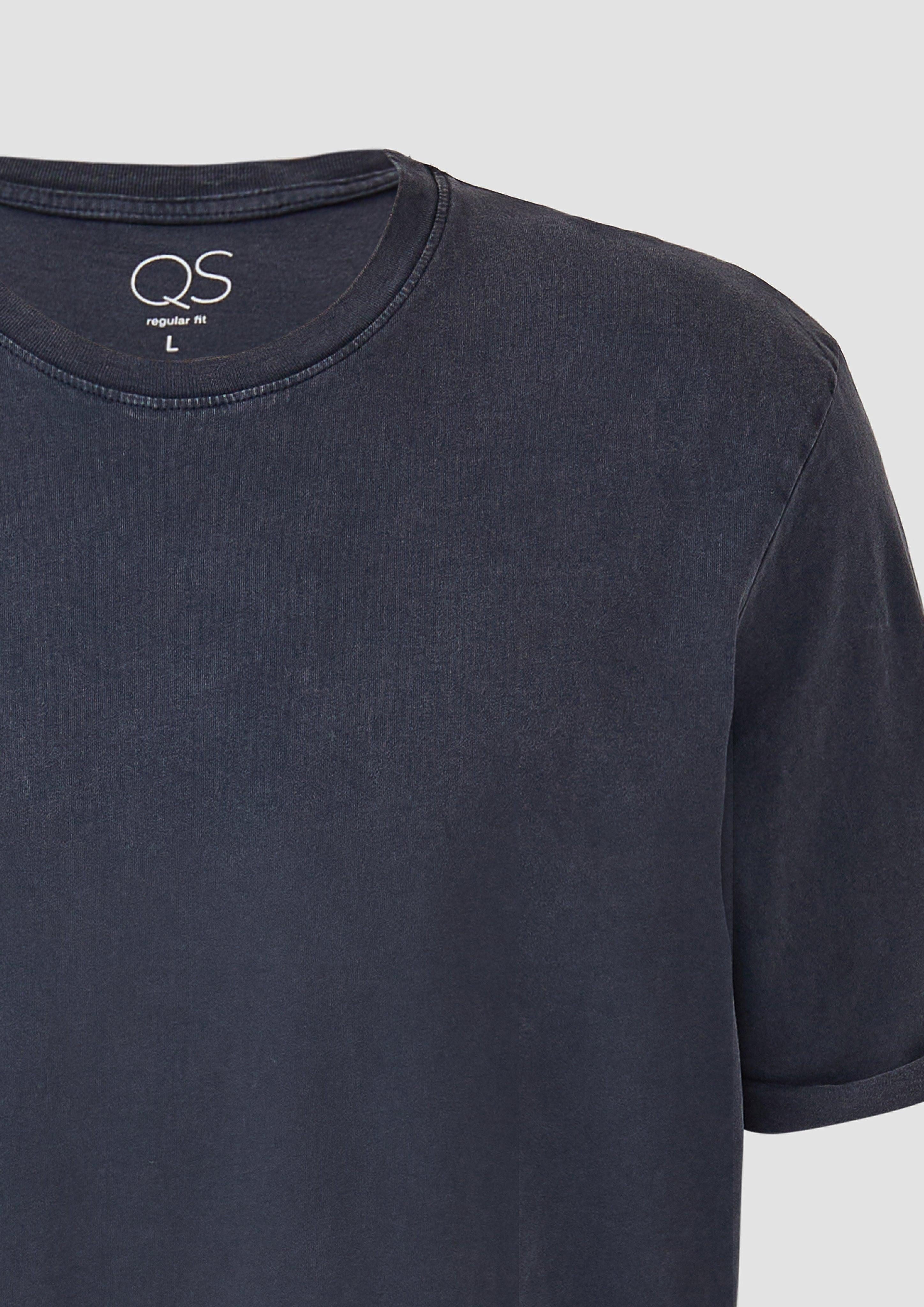 QS Kurzarmshirt Gewaschenes Basic-T-Shirt günstig online kaufen