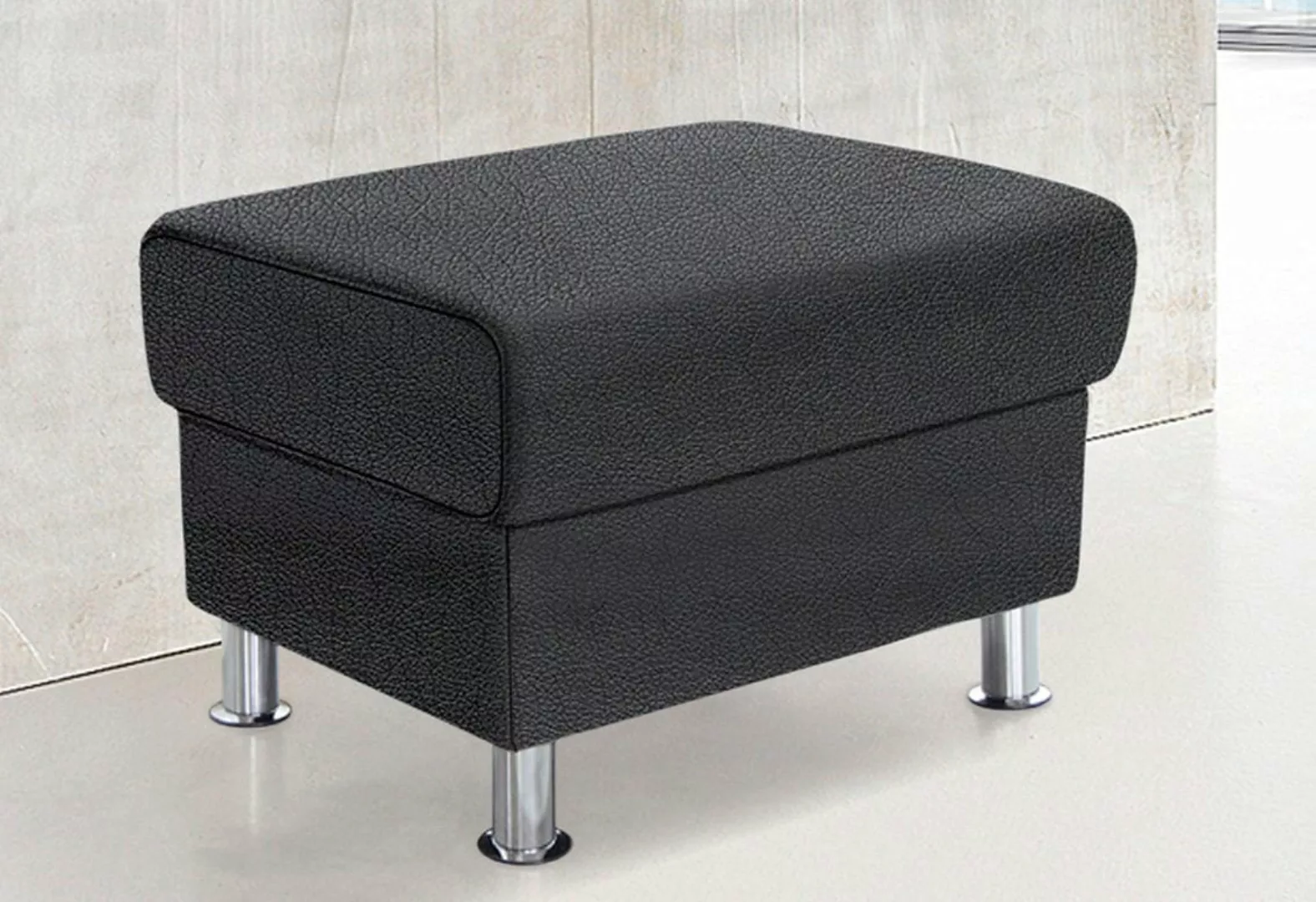 TRENDMANUFAKTUR Hocker "Rondo, Polsterhocker zur Serie, Breite 67 cm, Füße günstig online kaufen
