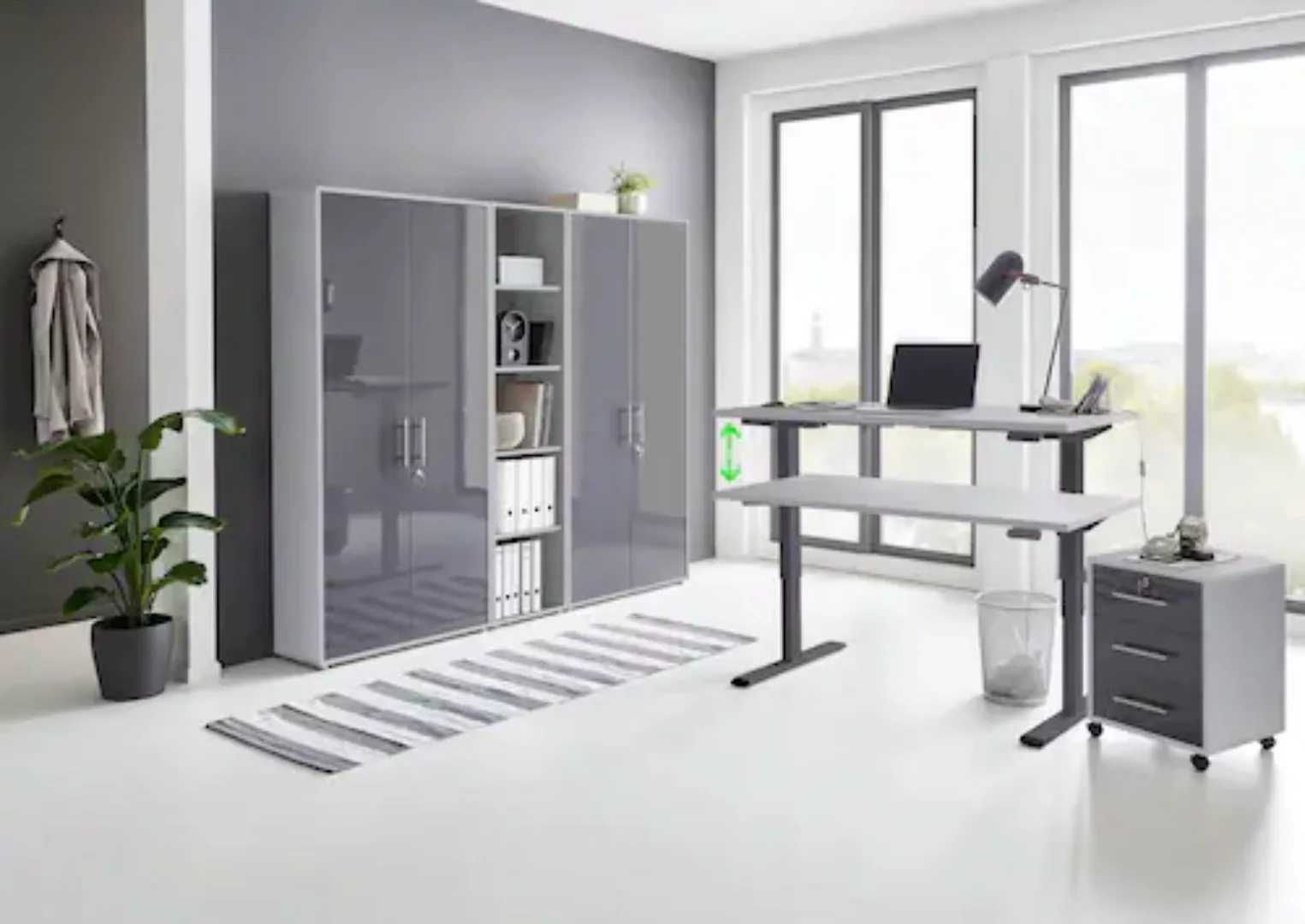 BMG Möbel Büromöbel-Set "Tabor", (Set, 5 tlg.), mit elektrisch höhenverstel günstig online kaufen